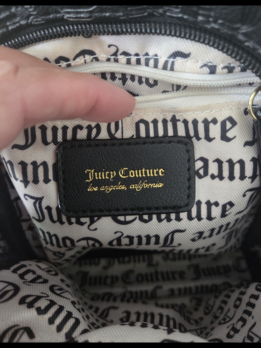 Juicy Couture Black Embossed Mini Backpack - Picture 8 of 11